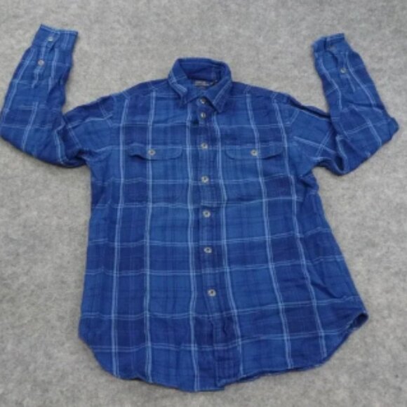 Ralph Lauren Button Up Shirt Womens Small Relaxed Fit Indigo Blue Cotton E - Picture 2 of 6